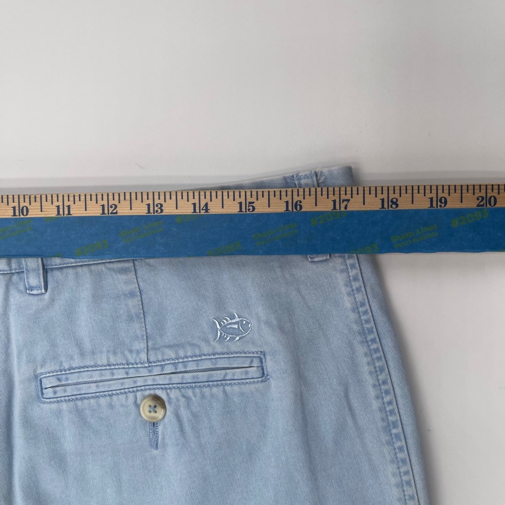 Southern Tide Mens The Skipjack Chino Shorts Light Blue Pima Cotton Modal 35 - Picture 6 of 7